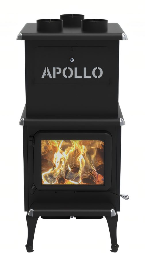 Poêle à bois Apollo-R de J. A. Roby, vu de face
