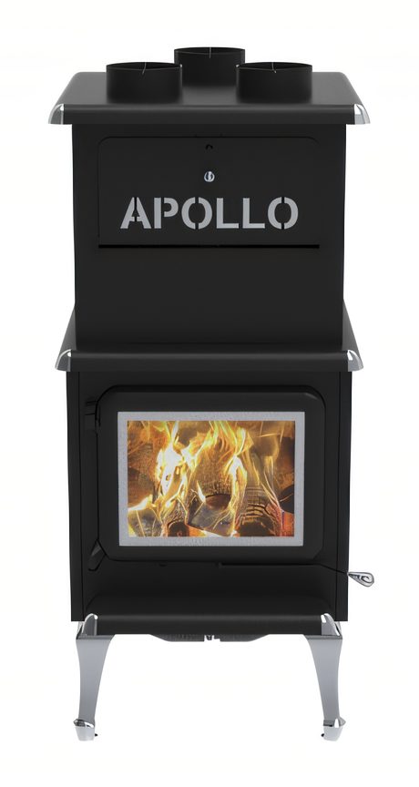 Poêle à bois Apollo-R LX de J. A. Roby, vu de face