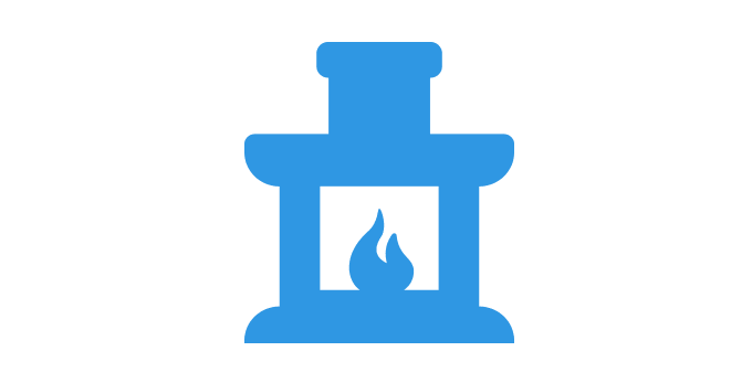 Pictogramme : foyer et conduit
